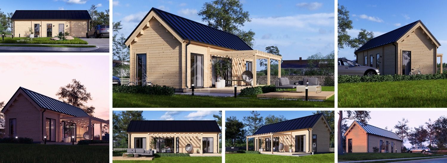 Casa de madeira ADALINE S (44 mm), 45 m² visualization 1