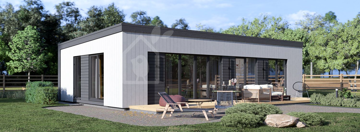 Casa pré-fabricada para habitação CARLA PV (Isolamento térmico PLUS, 44 mm + revestimento), 66 m² visualization 1