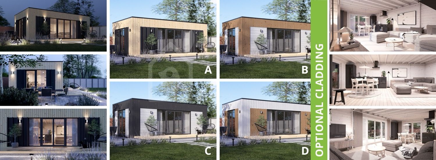 Abrigo de jardim em madeira PREMIUM (34 mm + revestimento), 7x4 m, 25 m² visualization 1
