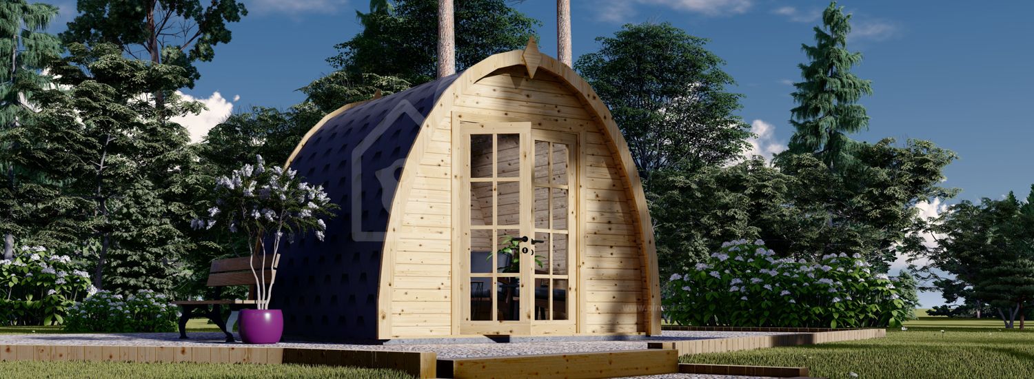 Abrigo de jardim em madeira BRETA (44 mm), 3x3 m, 9 m² visualization 1