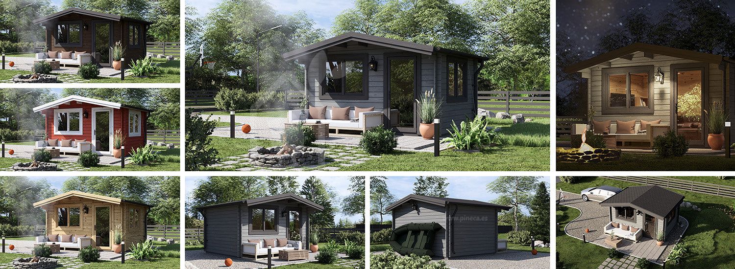 Abrigo de jardim em madeira DREUX (34 mm), 4x3 m, 12 m² visualization 1