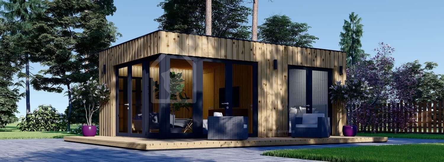 Casa de madeira pré-fabricada PREMIUM (Isolamento térmico, painéis SIP), 6.5x4.5 m, 30 m² visualization 1