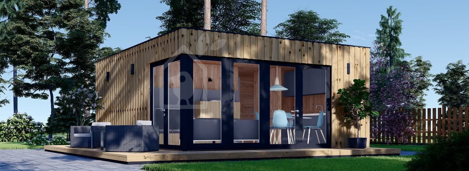 Casa de madeira pré-fabricada PREMIUM (Isolamento térmico, painéis SIP), 6x5 m, 30 m² visualization 1