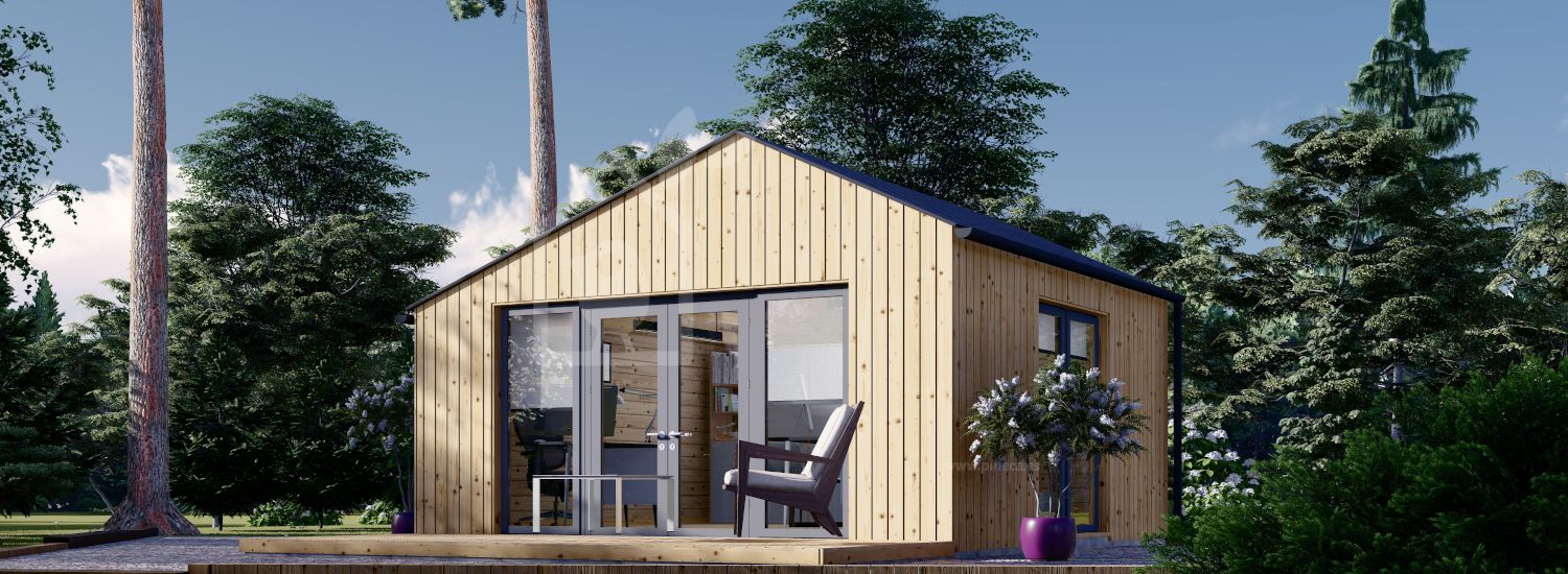 Casa de madeira para jardim TONIA (34 mm + revestimento), 5x5 m, 25 m² visualization 1