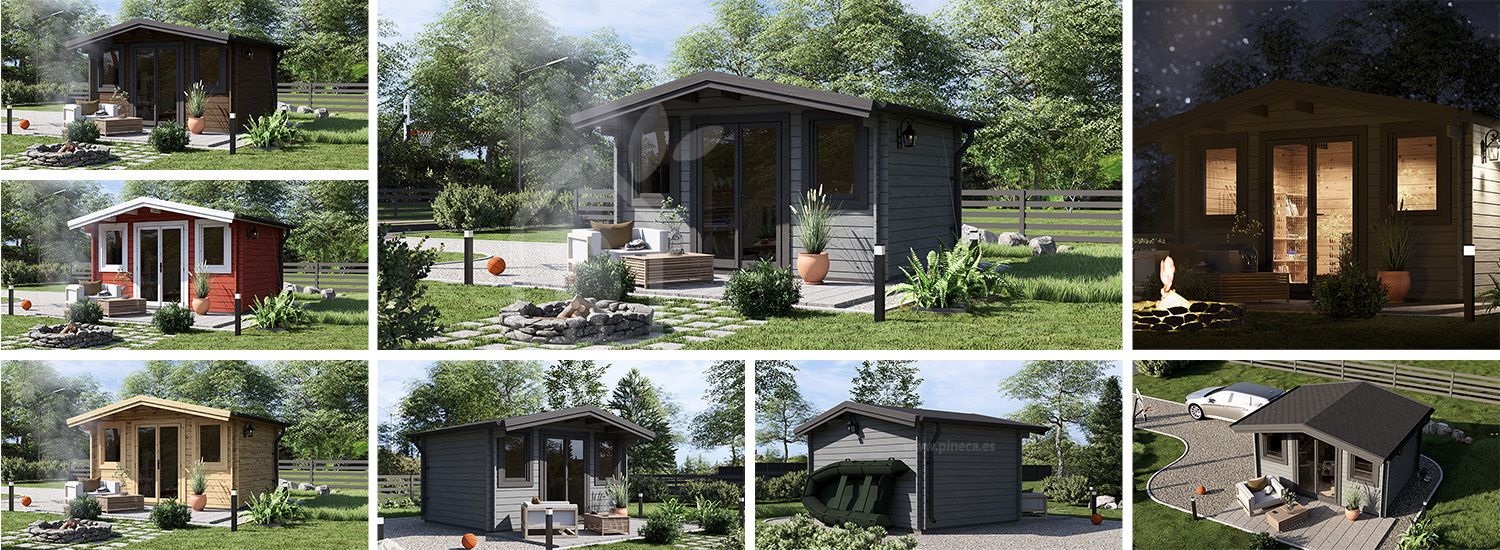 Abrigo de jardim em madeira OLYMP (34 mm), 4x3 m, 12 m² visualization 1