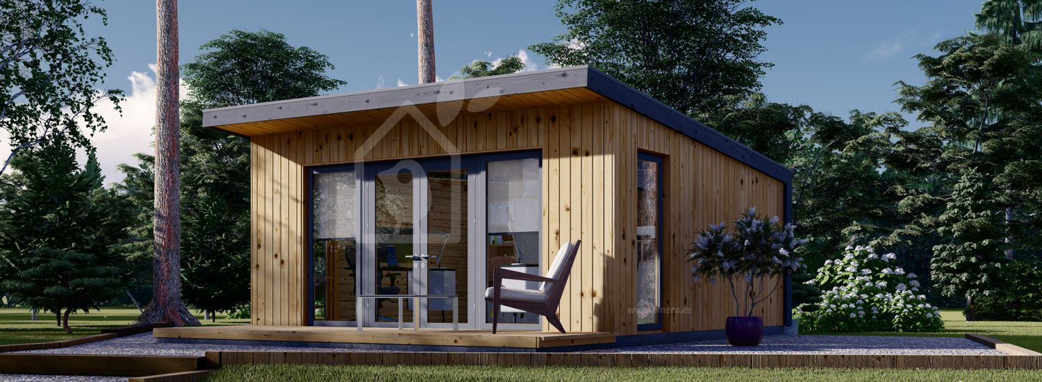 Casa de madeira para jardim EVELIN (Isolamento térmico, 34 mm + revestimento), 5x5 m, 25 m² visualization 1