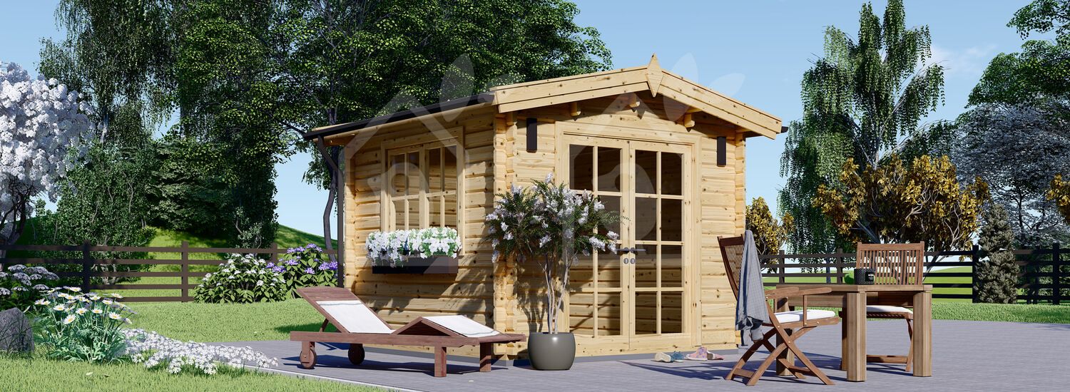 Abrigo de jardim em madeira ADAM (44 mm), 3x3 m, 9 m² visualization 1