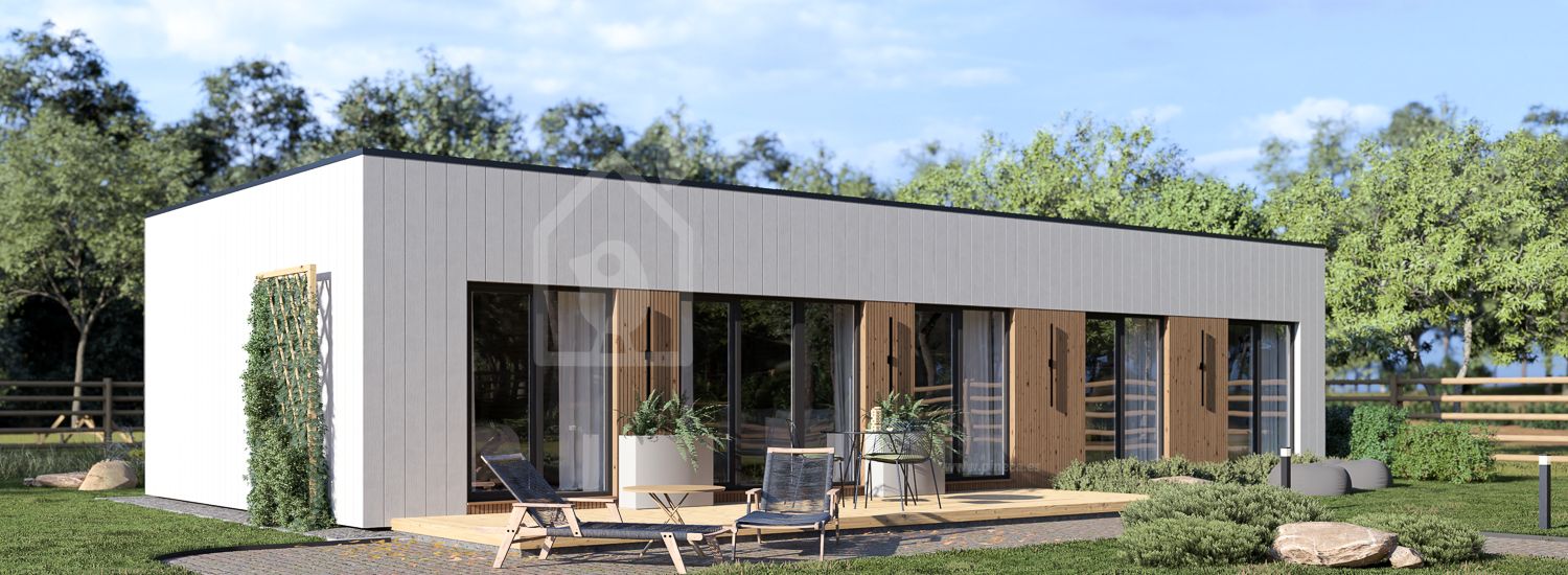 Casa pré-fabricada para habitação BELLA 3 PV (Isolamento térmico PLUS, 44 mm + revestimento), 75 m² visualization 1