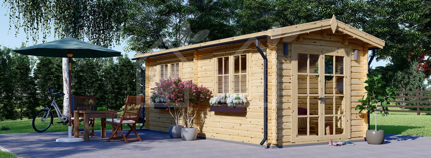 Abrigo de jardim em madeira STRONGHOLD (44 mm), 3x6 m, 18 m² visualization 1