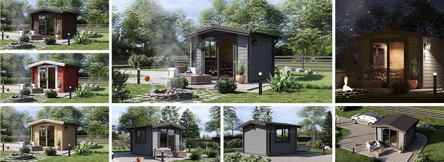 Abrigo de jardim em madeira ADAM (34 mm), 3x3 m, 9 m² visualization 1