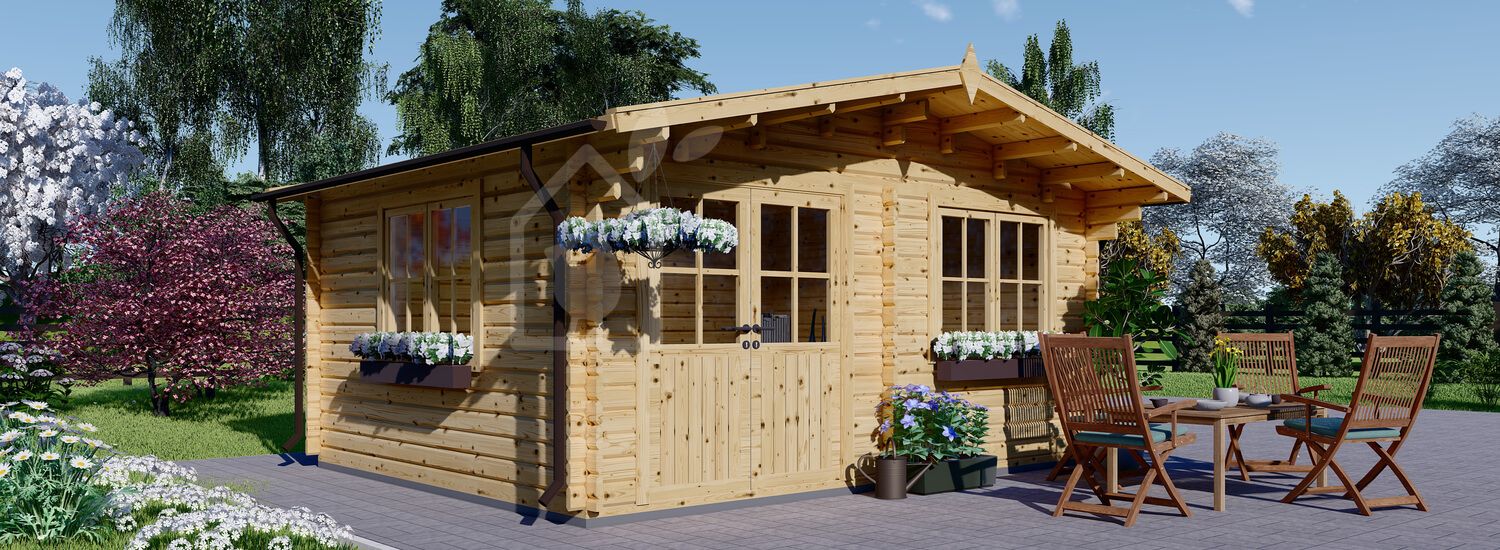 Abrigo de jardim em madeira LILLE (44 mm), 4x5 m, 20 m² visualization 1
