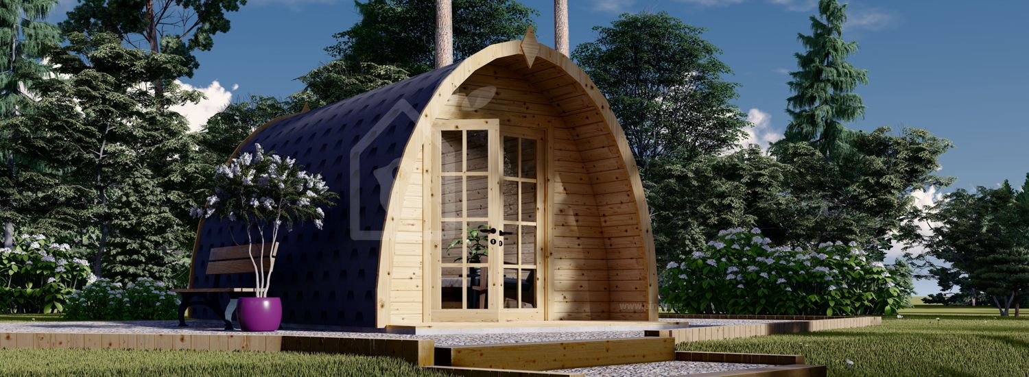 Abrigo de jardim em madeira BRETA (28 mm), 3x5 m, 15 m² visualization 1