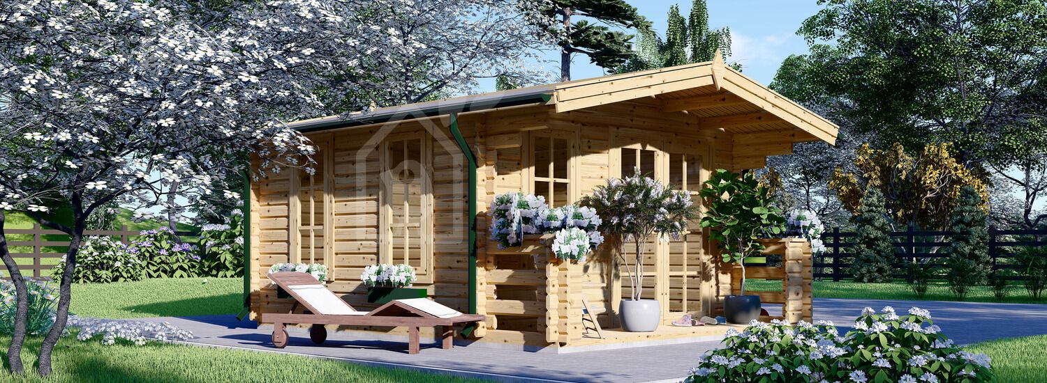 Abrigo de jardim em madeira KING (44 mm), 4x5 m, 20 m² visualization 1