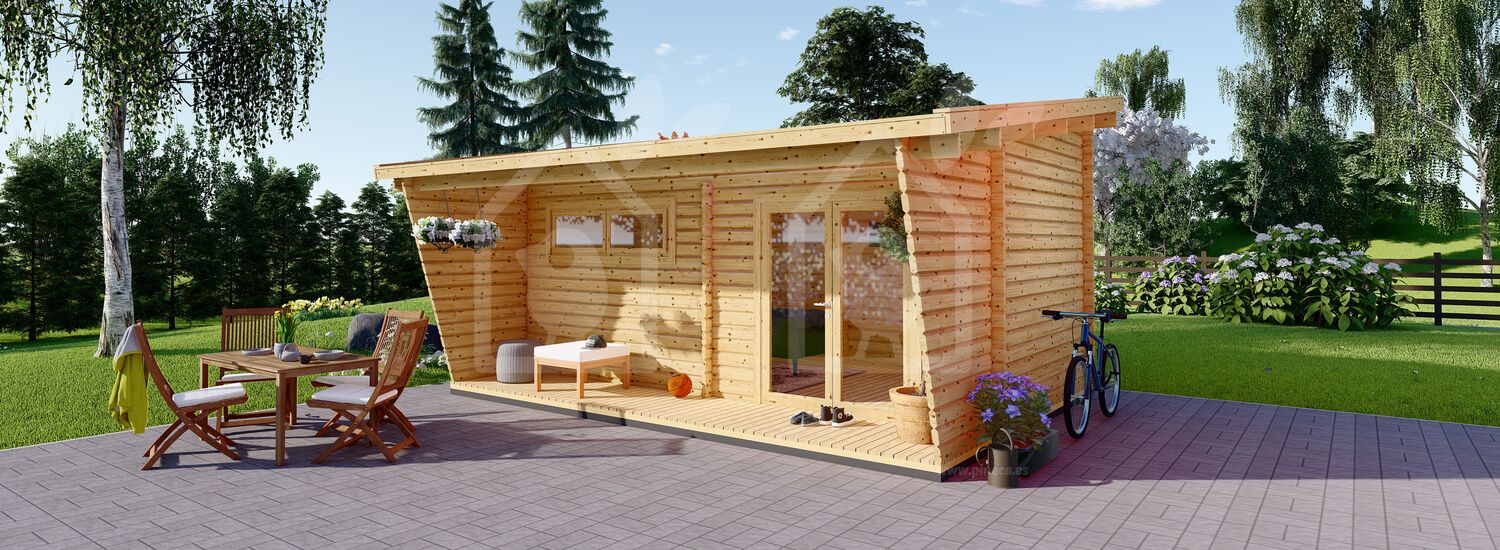Abrigo de jardim em madeira HORTA (44 mm), 6x3 m, 18 m² visualization 1
