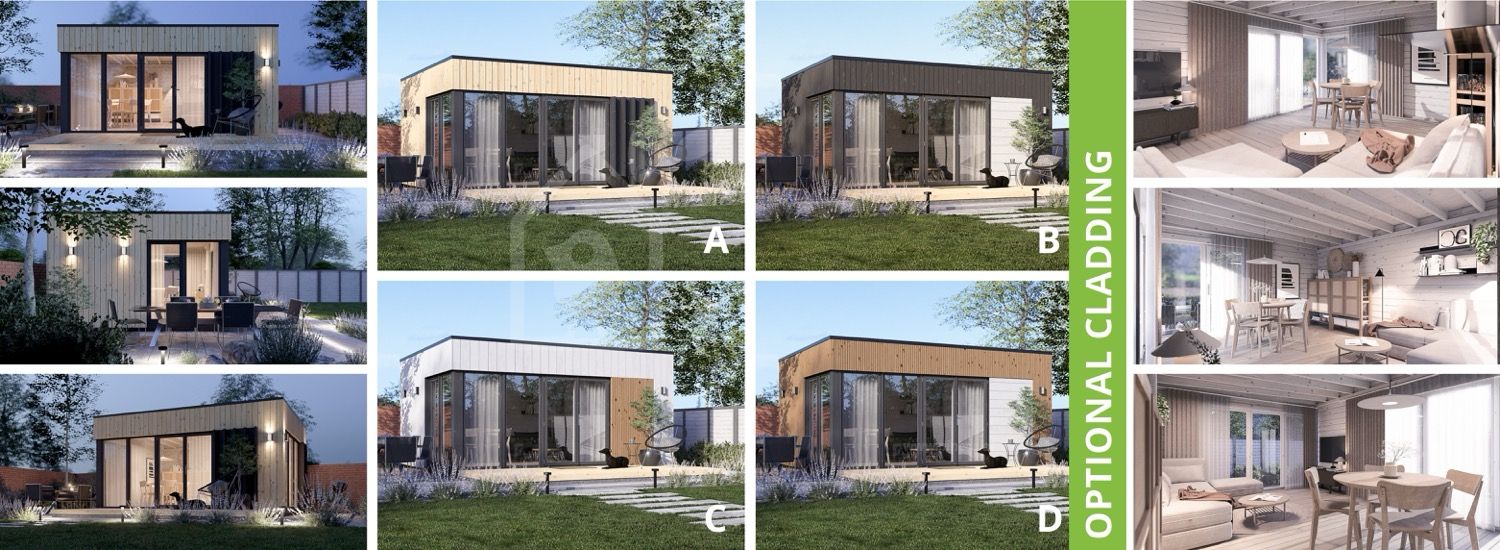 Abrigo de jardim em madeira PREMIUM (34 mm + revestimento), 5x4 m, 18 m² visualization 1