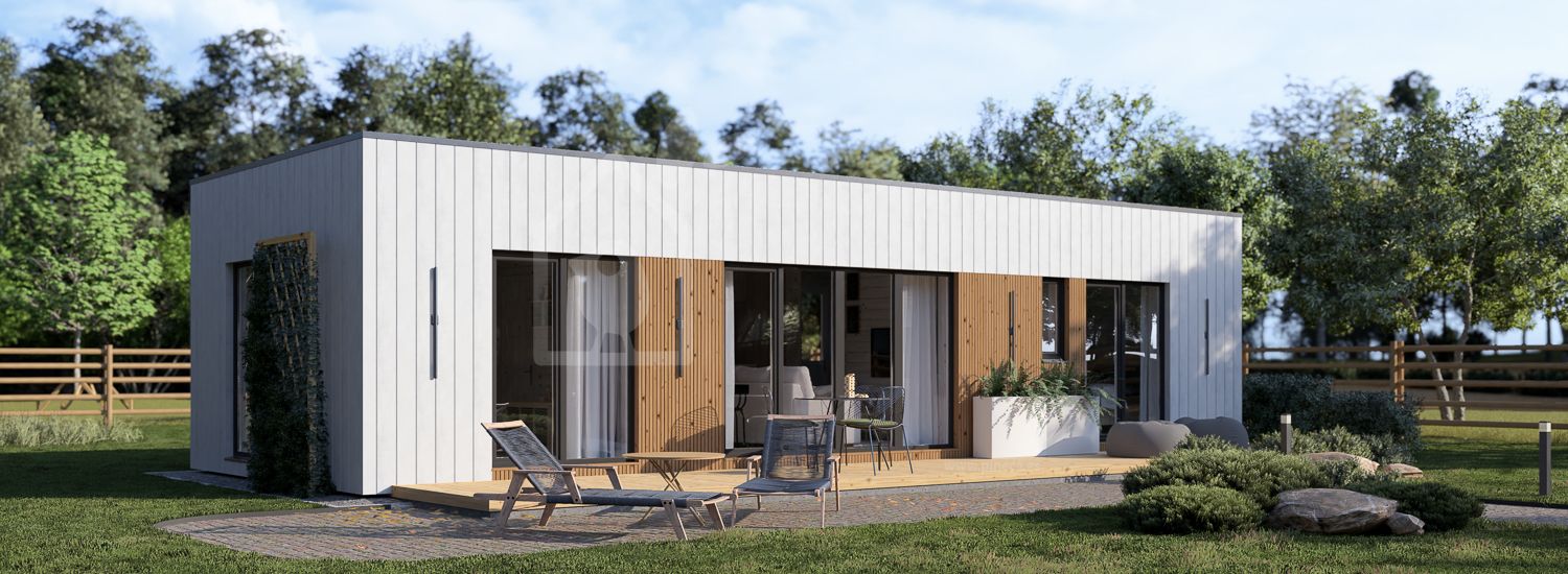 Casa pré-fabricada para habitação BELLA I PV (Isolamento térmico PLUS, 44 mm + revestimento), 46 m² visualization 1