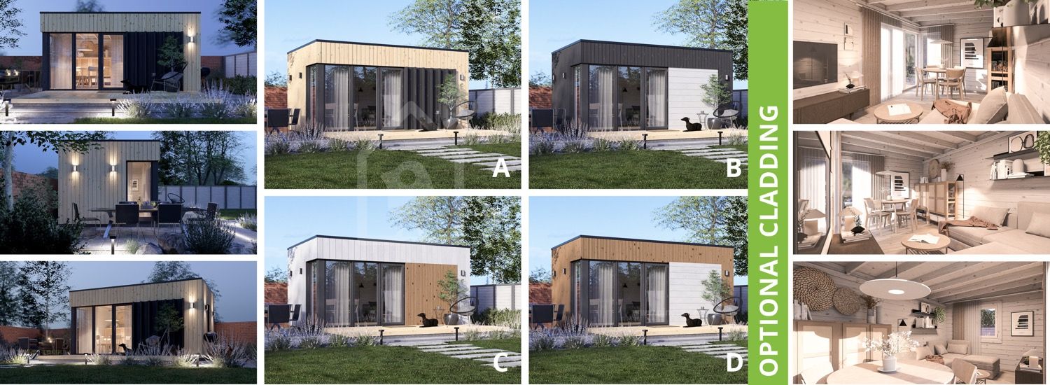 Abrigo de jardim em madeira PREMIUM (34 mm + revestimento), 5x3 m, 13 m² visualization 1