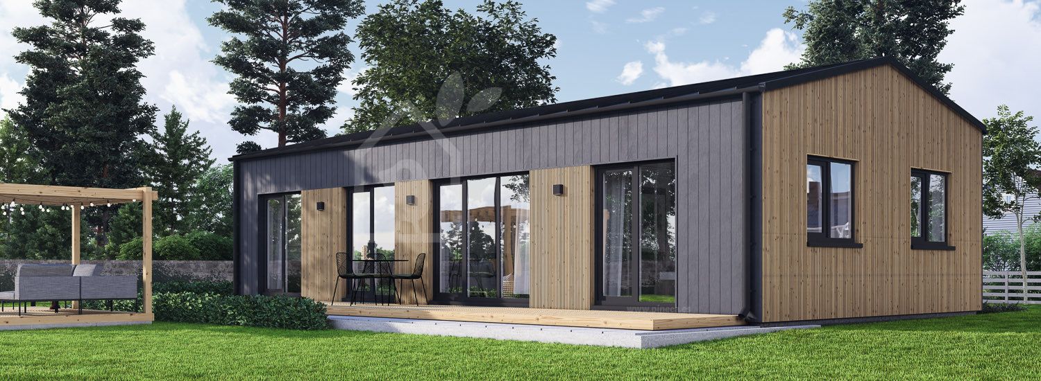 Casa pré-fabricada para habitação NICOLE PV (Isolamento térmico PLUS, 44 mm + revestimento), 67 m² visualization 1