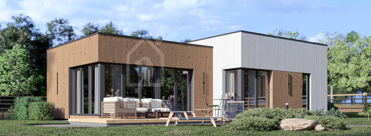 Casa pré-fabricada para habitação MALLY PV (Isolamento térmico PLUS, 44 mm + revestimento), 70 m² visualization 1
