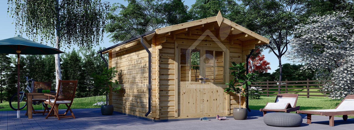 Abrigo de jardim em madeira PETER (34 mm), 3x4 m, 12 m² visualization 1