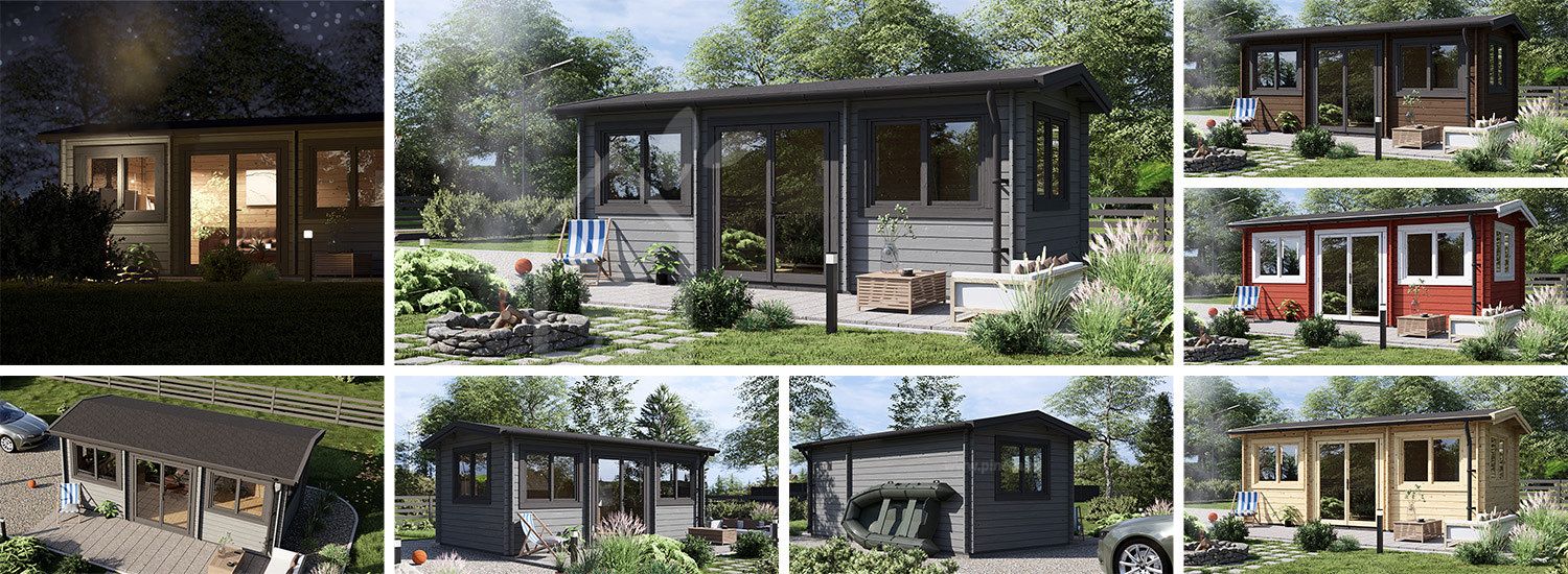 Abrigo de jardim em madeira OAK (44 mm), 6x3 m, 18 m² visualization 1