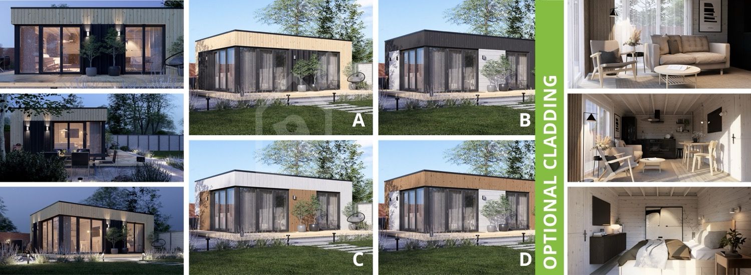 Abrigo de jardim em madeira PREMIUM (34 mm + revestimento), 6.5x4.5 m, 26 m² visualization 1