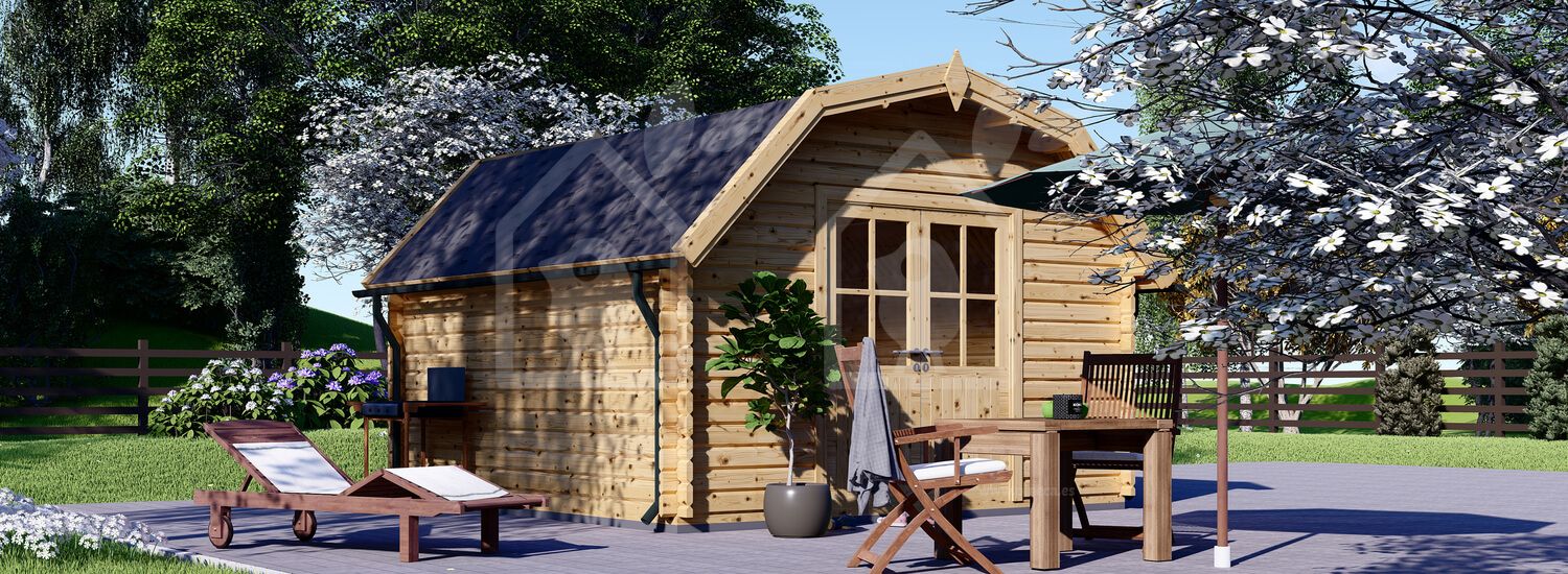 Abrigo de jardim em madeira ORLANDO (34 mm), 4x4 m, 16 m² visualization 1