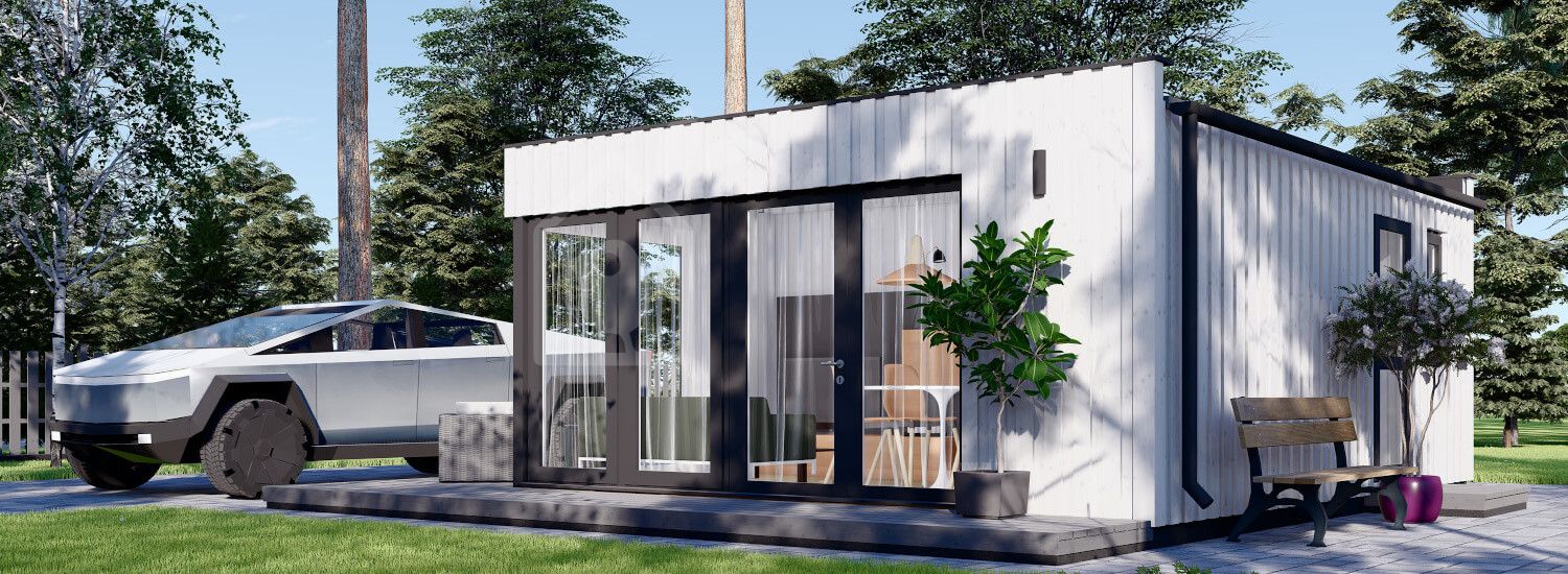 Casa de madeira pré-fabricada ELON (Isolamento térmico, painéis SIP), 6x5 m, 30 m² visualization 1