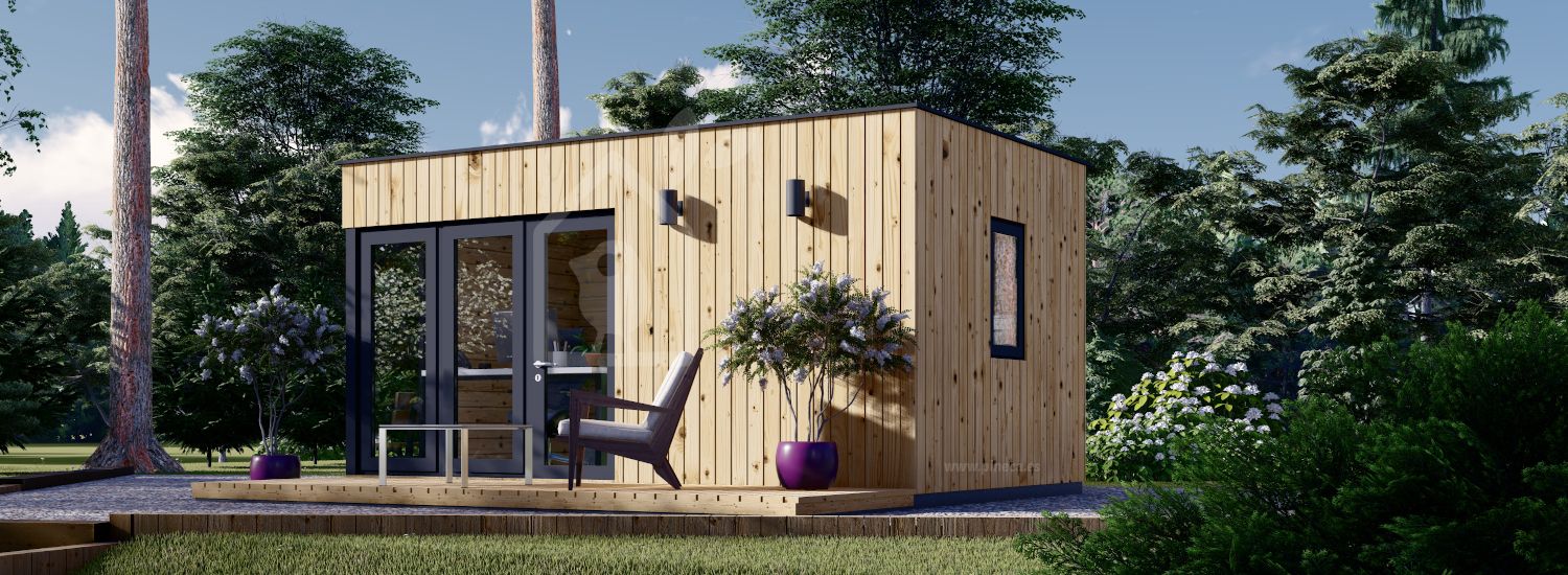 Abrigo de jardim em madeira PREMIUM (34 mm + revestimento), 5x3 m, 15 m² visualization 1