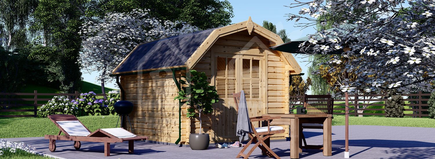 Abrigo de jardim em madeira ORLANDO (34 mm), 3x3 m, 9 m² visualization 1