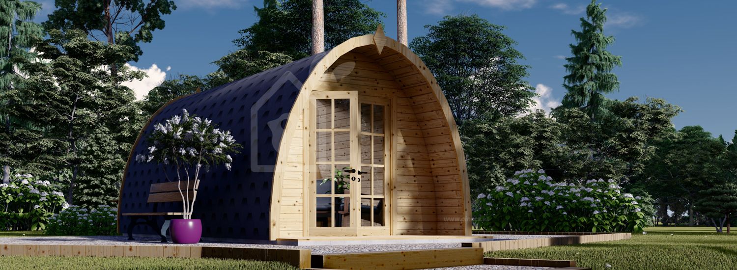 Abrigo de jardim em madeira BRETA (44 mm), 3x6 m, 18 m² visualization 1
