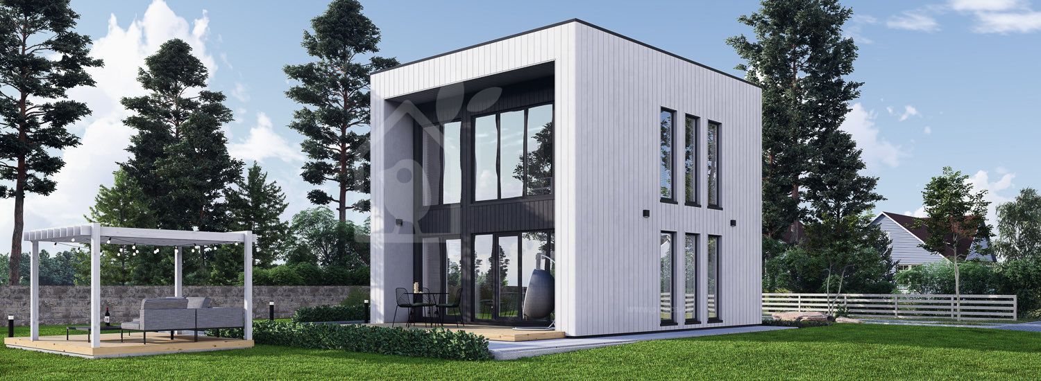 Casa pré-fabricada para habitação KAYA 4L PV (Isolamento térmico PLUS, 44 mm + revestimento), 50 m² visualization 1