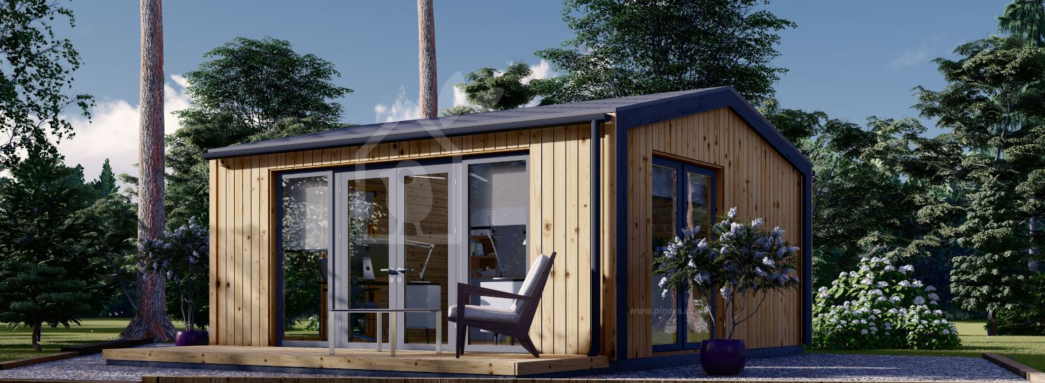 Casa de madeira para jardim EMMY (Isolamento térmico, 34 mm + revestimento), 5x5 m, 25 m² visualization 1