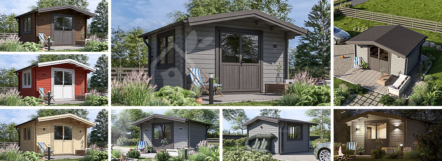 Abrigo de jardim em madeira RENNES (34 mm), 4x3 m, 12 m² visualization 1