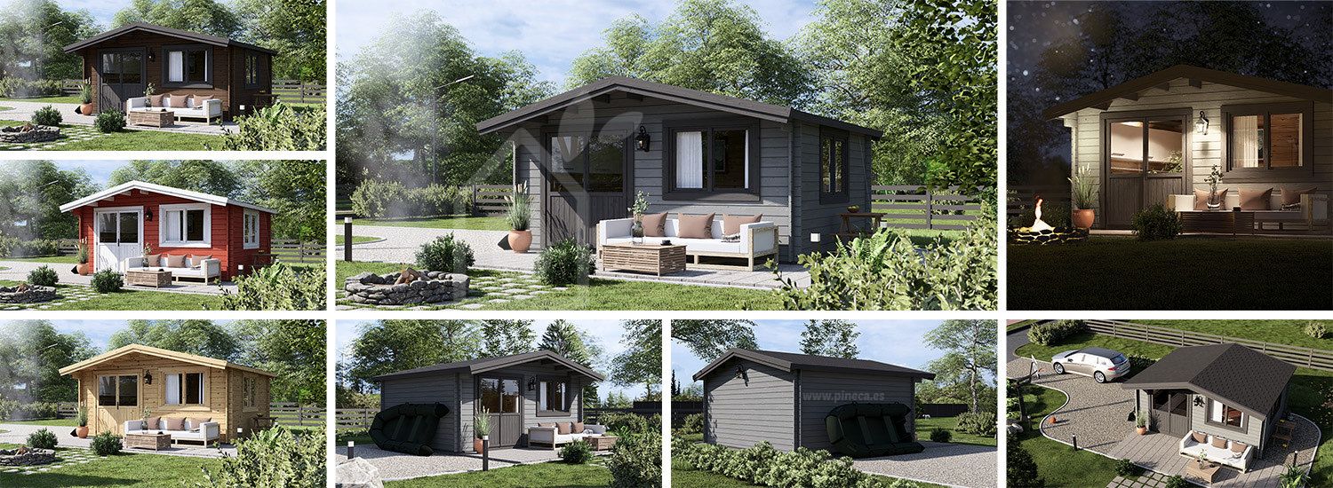 Abrigo de jardim em madeira LILLE (34 mm), 5x4 m, 20 m² visualization 1