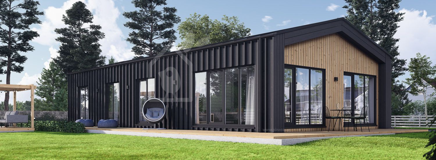 Casa de madeira para habitação ROBERTA RV (Isolamento térmico PLUS, 44 mm + revestimento), 95 m² visualization 1